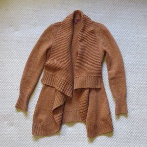 Merona Long Open Front Cardigan Sweater Orange S/P